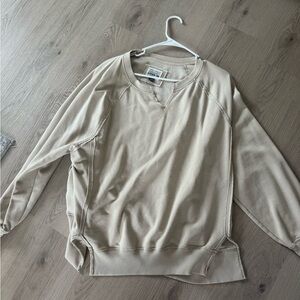 Beige Long Sleeve Sweatshirt